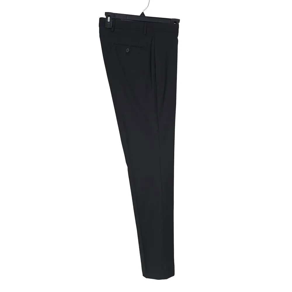 Calvin Klein Mens Slim Fit Dress Pants 35x30 Black Solid Stretch Micro Twill NWT